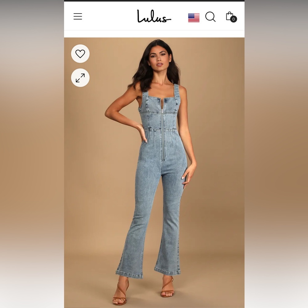 NWT Lulus Denim Jumpsuit